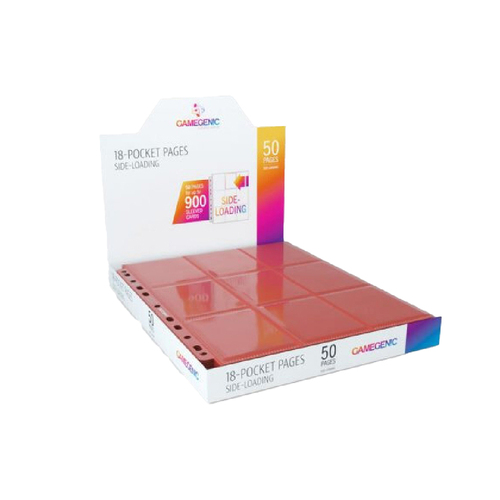 Gamegenic Sideloading 18 Pocket Pages Display Red Gaming Accessory