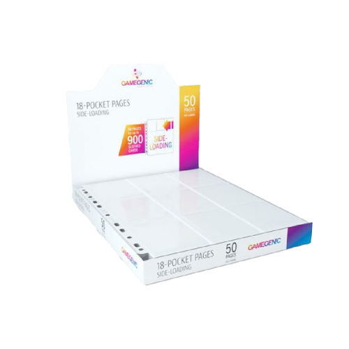 Gamegenic Sideloading 18 Pocket Pages Display White Gaming Accessory