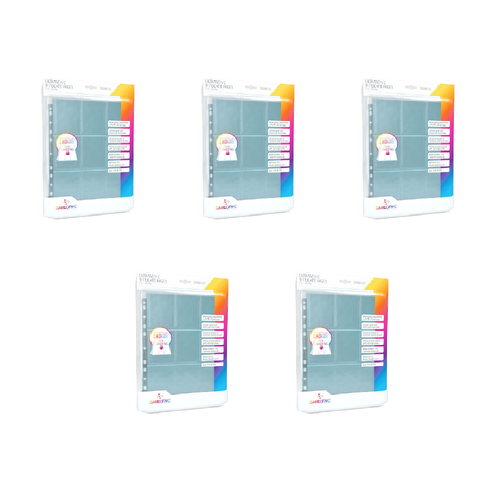 5x 10pc Gamegenic Ultrasonic 9 Pocket Pages Toploading Pack Gaming Accessory