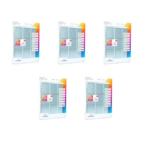 5x 10pc Gamegenic Ultrasonic 9 Pocket Pages Sideloading Pack Gaming Accessory
