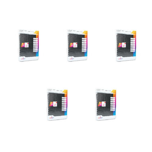 5x 10 Pcs Gamegenic Sideloading 18 Pocket Pages Pack Black Gaming Accessory