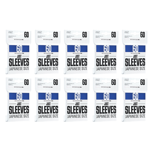 10PK Gamegenic Just Sleeves Japanese Size Blue Gaming Accessory