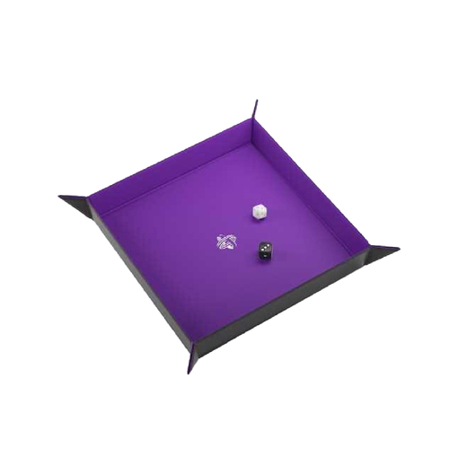Gamegenic Magnetic Dice Tray Square Black/Purple Gaming Accessory