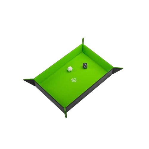 Gamegenic Magnetic Dice Tray Rectangular Black/Green Gaming Accessory