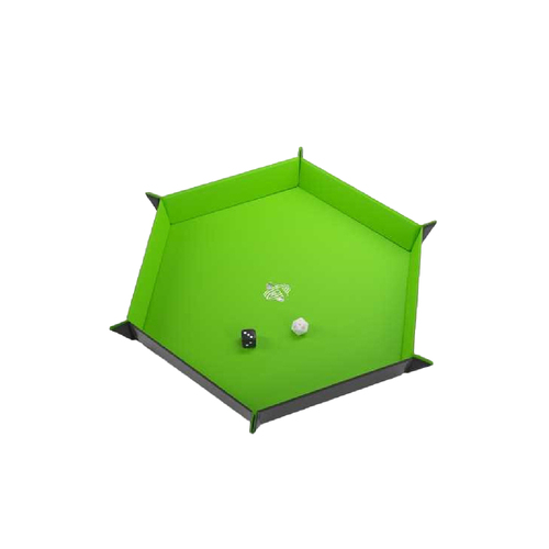 Gamegenic Magnetic Dice Tray Hexagonal Black/Green Gaming Accessory