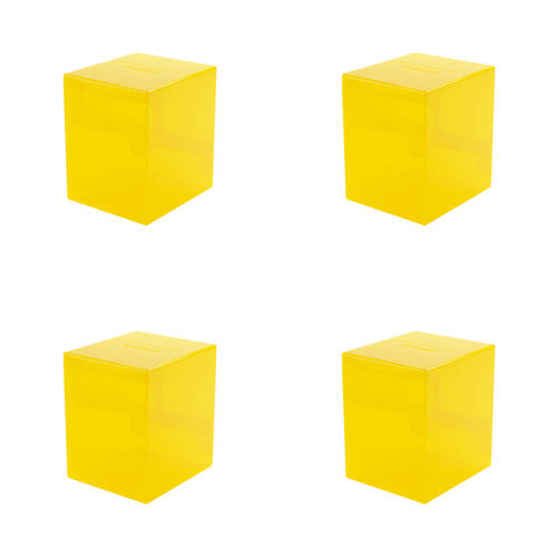 4PK Gamegenic Bastion 100+ Card Deck Box Organiser XL - Yellow
