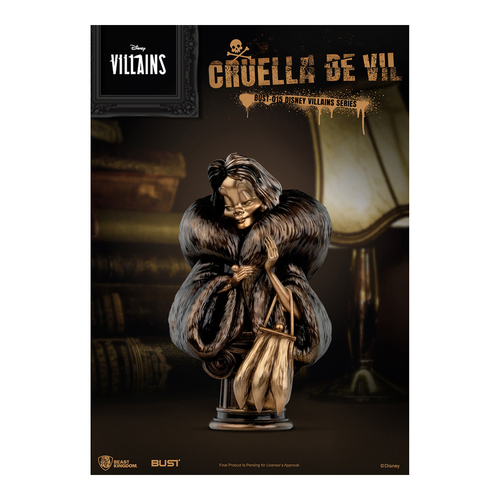 Beast Kingdom Bust Disney Villains Series Cruella De Vil Figurine Model