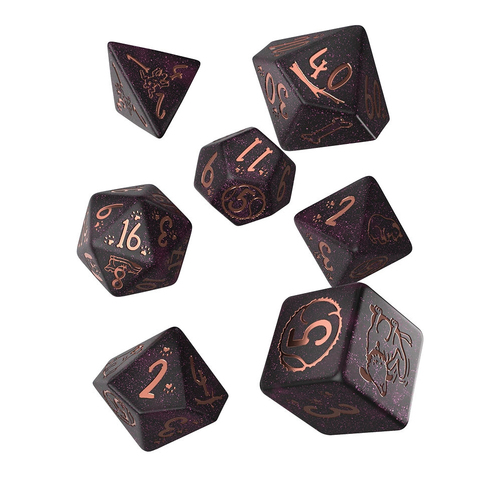 7pc Q-Workshop Dogs Luna Role Playing Game Tabletop Gaming Dice Set