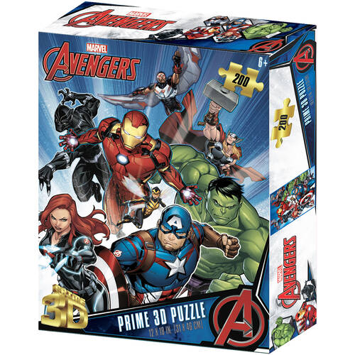 200pc Prime Marvel Avengers 3D Jigsaw Puzzle Kids Game 31x46cm 6y+