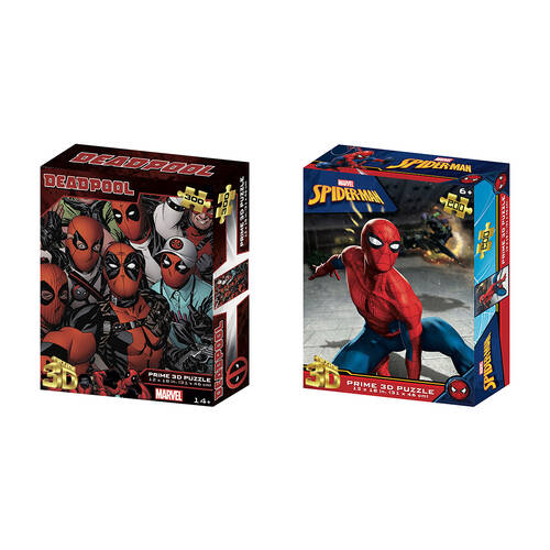 500pc Prime Marvel Deadpool & Spider-Man 3D Jigsaw Puzzle Kids Game 31x46cm 14y+