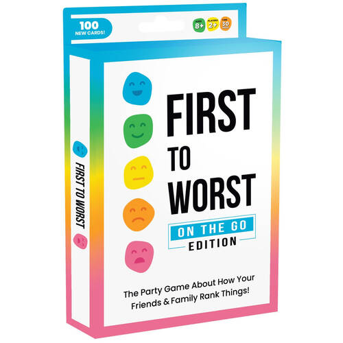 Dyce Games First to Worst Tuckbox Fun Play Party Board Game 8y+