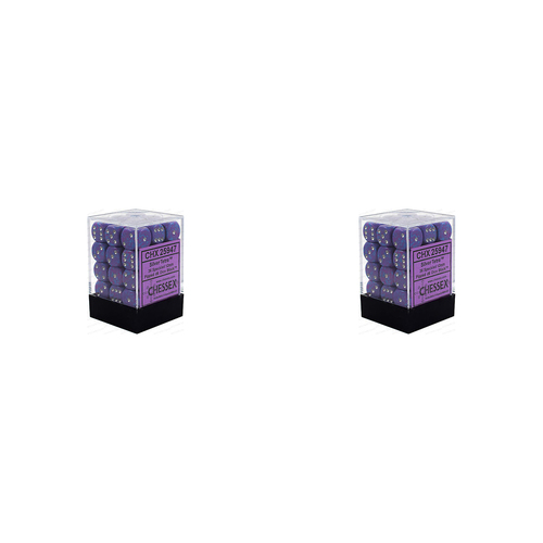 2PK Chessex D6 Speckled 36 Dice for Collectors Silver Tetra 1.2cm