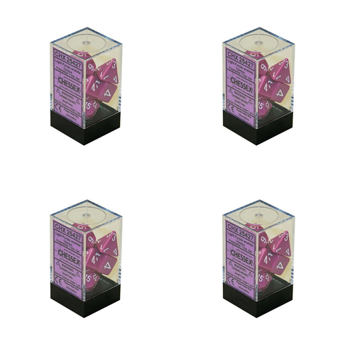 4x 7pc Chessex Opaque Polyhedral Gaming Dice Set Light Purple/White