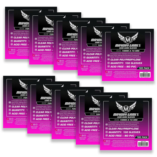 10PK 100pc Mayday 70x70mm Small Square Card Sleeves Case Protector