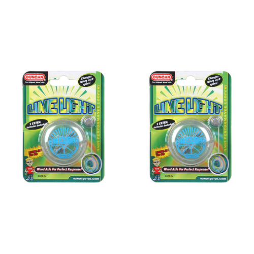 2PK Duncan Yo Yo Beginner Lime Light Kids Toy 6y+ Assorted