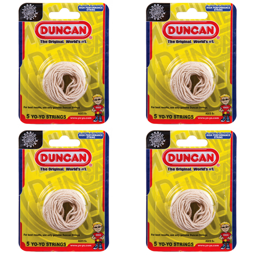 4x 5PK Duncan Yo Yo Cotton Replacement Strings Toy 6y+ White