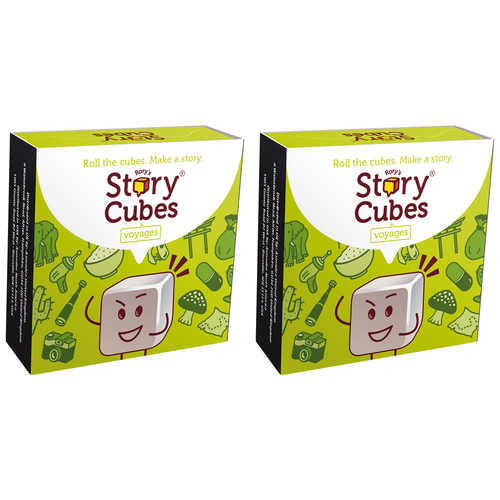 2PK Rory's Story Cubes Voyages Magnetic Box Travel-Friendly w/ Adventure-Themed Dice