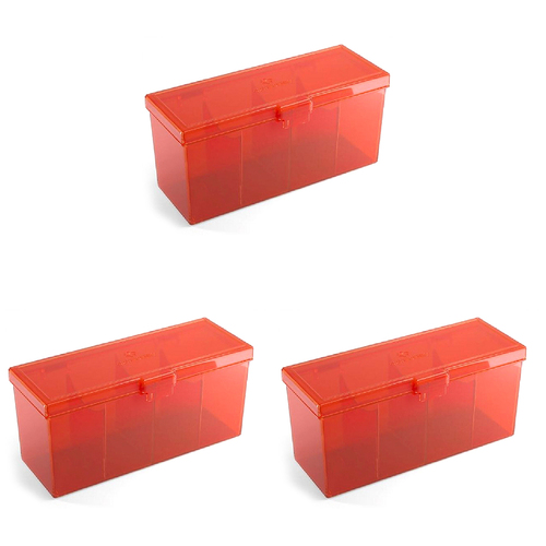 3PK Gamegenic Fourtress Holds 320 Sleeves Deck Box Red Gaming Accessory