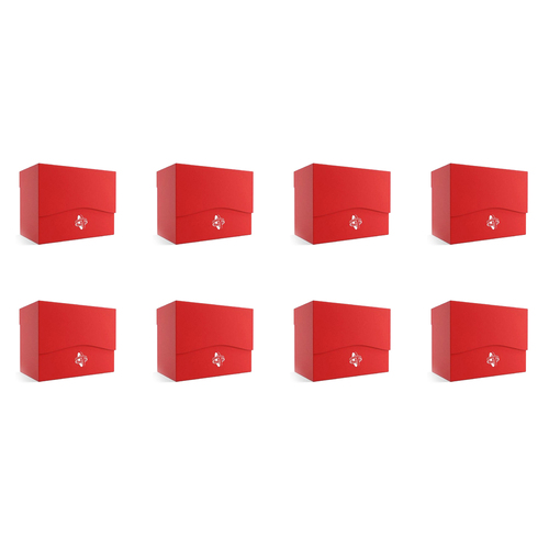 8PK Gamegenic Side Holder Holds 80 Sleeves Deck Box Red Gaming Accessory