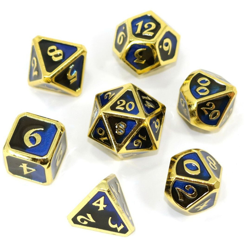 7pc Die Hard Dice Diecast Metal Dark Arts Underflow RPG Dice Set 