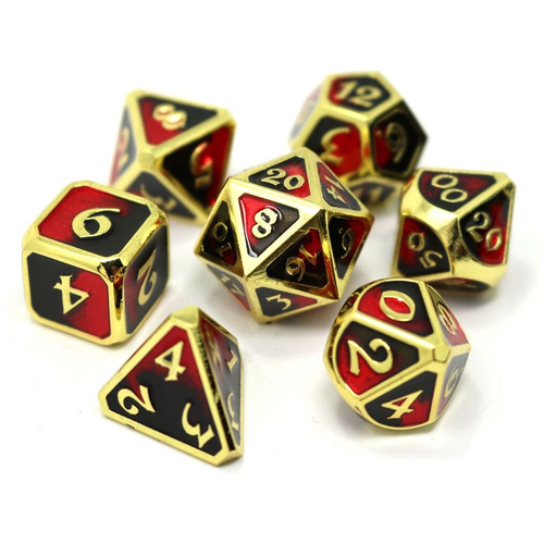 7pc Die Hard Dice Diecast Metal Dark Arts Bloodbath RPG Dice Set 
