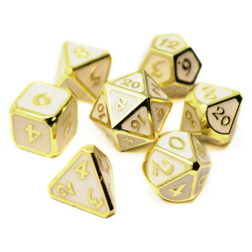 7pc Die Hard Dice Diecast Metal Celestial Relic RPG Dice Set 