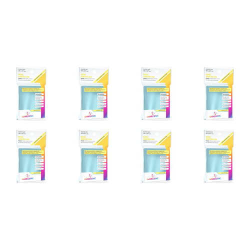 8x 50pc Gamegenic Sleeves YELLOW Mini American-Sized 44x67mm Accessory