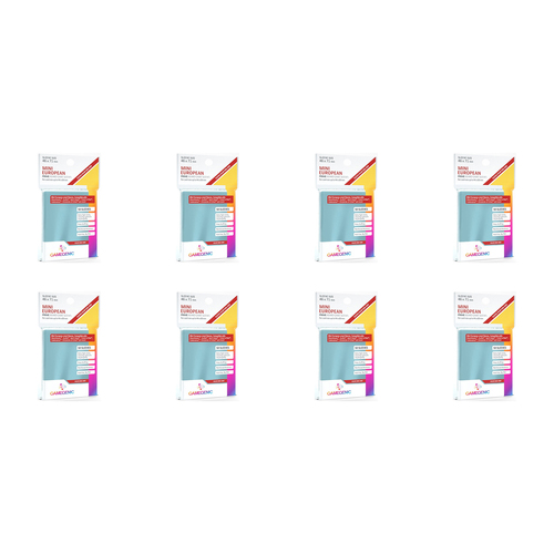 8x 50pc Gamegenic Board Sleeves Size RUBY Mini European-46x71mm Accessory