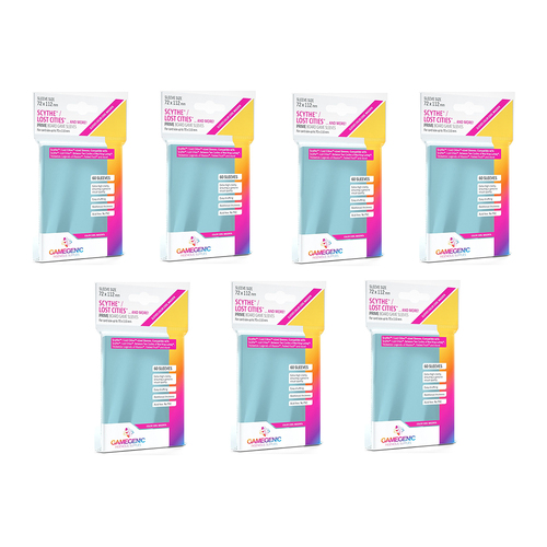 7x 60pc Gamegenic Sleeves MAGENTA Scythe/Lost Cities 72x112mm Accessory