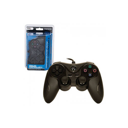 TTX Tech PS2 Wired Video Game Controller Plastic - Black