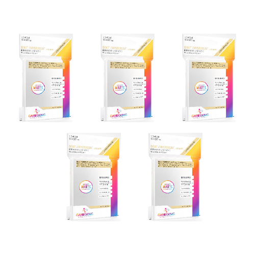 5x 90pc Gamegenic Matte Sleeves SAND Dixit/Mysterium 81x122mm Accessory