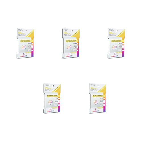5x 50pc Gamegenic Matte Sleeves YELLOW Mini American Sized 44x67mm Accessory