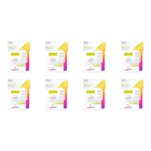 8x 50pc Gamegenic Matte Sleeves LIME Big Square Sized 82x82mm Accessory