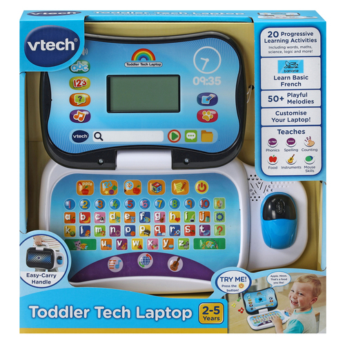 VTech Toddler Tech Laptop Educational Toy Black 2-5 Years