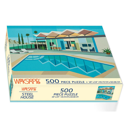 500pc WerkShoppe 45.7x61cm Steel House Jigsaw Puzzle w/ Inserts 13y+