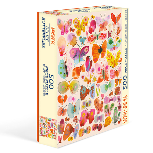 500pc WerkShoppe 45.7x61cm Belize Butterflies Jigsaw Puzzle w/ Inserts 13y+