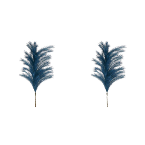 2PK Belle Wheat Grass Dried Foliage Artificial Plant Home Decor 1.1m - Blue