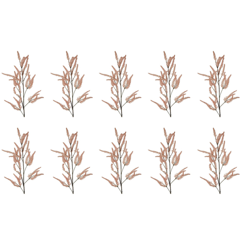 10PK Belle Dried Look Grass Frond 1m Artificial Faux Plant - Pink