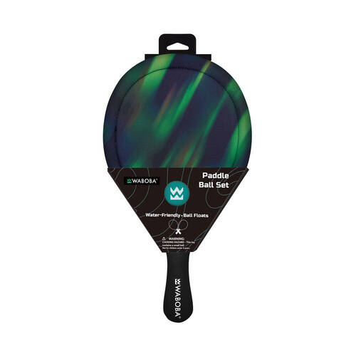 2pc Waboba Sporty Beach Paddle Non-Slip w/ Rubber Ball Set