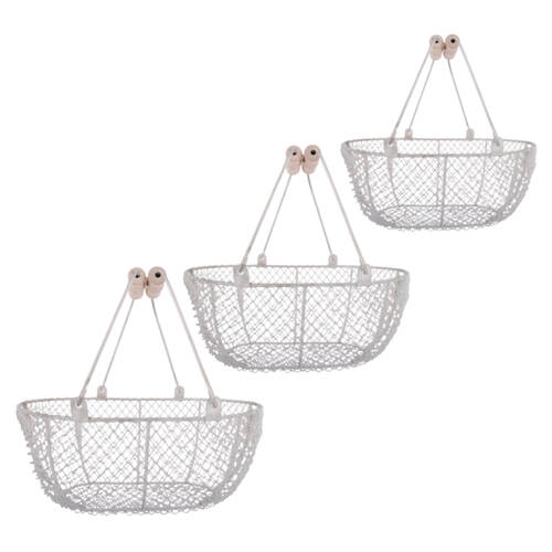 3pc Esschert Design Metal Harvesting Basket Home Garden Multi