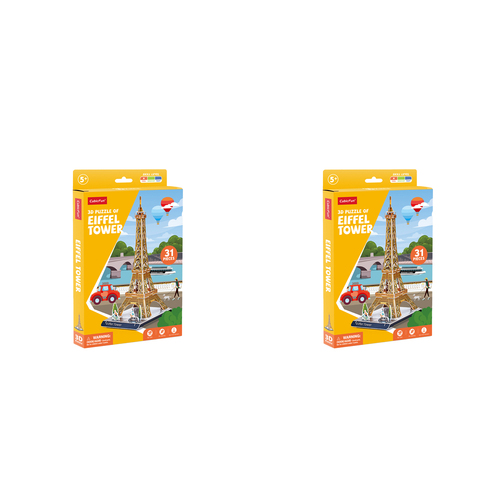 2x 31pc CubicFun Eiffel Tower 3D Puzzle Kids/Children Building Toy 5y+