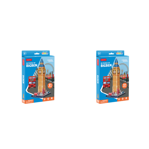 2x 21pc CubicFun Big Ben 3D Puzzle Kids/Children Toy 5y+
