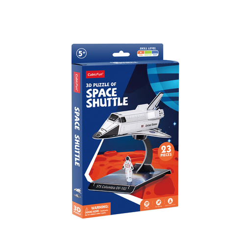 23pc CubicFun Space Shuttle 3D Puzzle Kids Toy 5y+