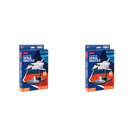 2x 23pc CubicFun Space Shuttle 3D Puzzle Kids Toy 5y+