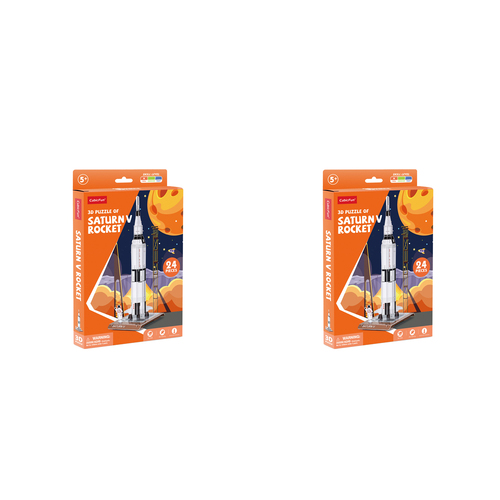 2x 24pc CubicFun Saturn V Rocket 3D Puzzle Kids/Children Toy