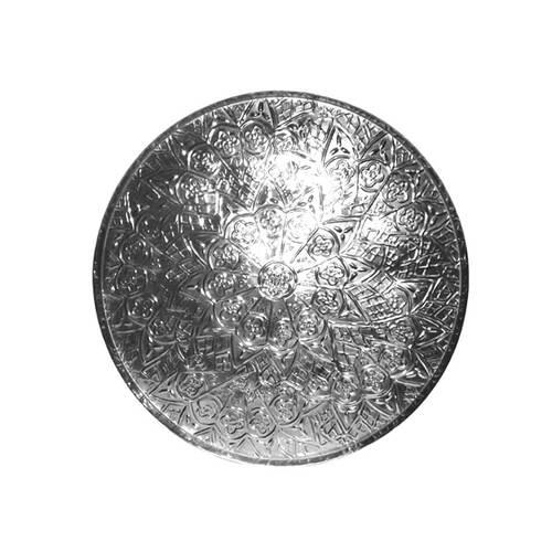 Darlin Kavi Tray Wall Plate Home Office Decor 61x2.5cm Silver Metal