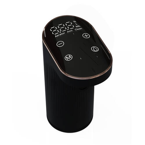 Lenoxx Electric Rechargeable Wine Aerator & Dispenser w/ Adjustable Fit Black