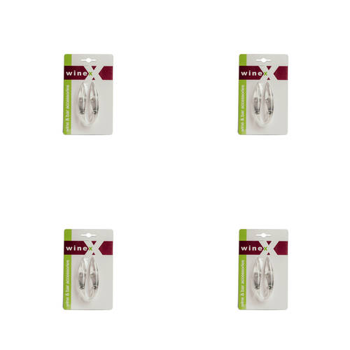 4PK Winex Acrylic Wine Foil Cutter Barware Accessory - Clear