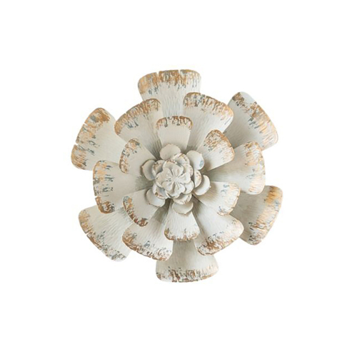 Darlin Amelia Wall Flower Metal Decor Home Hanging Display White 38x38cm