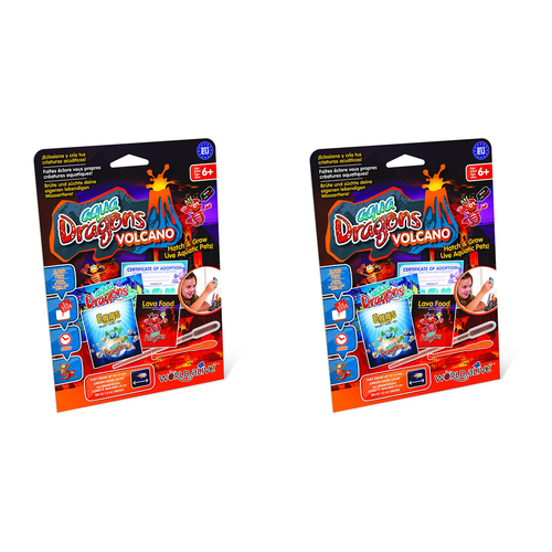 2PK Aqua Dragons I'm Red Food Refill Kids/Childrens Toy 6+